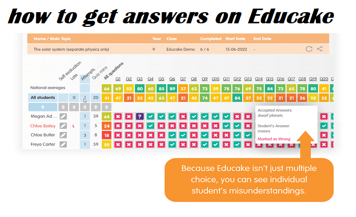 how to get answers on educake