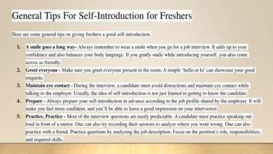 self introduction for freshers